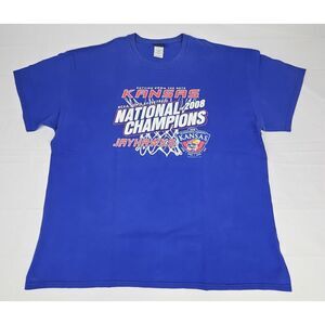 Kansas‎ Jayhawks T-Shirt Mens 2XL. 2008 National Basketball Champions Tee